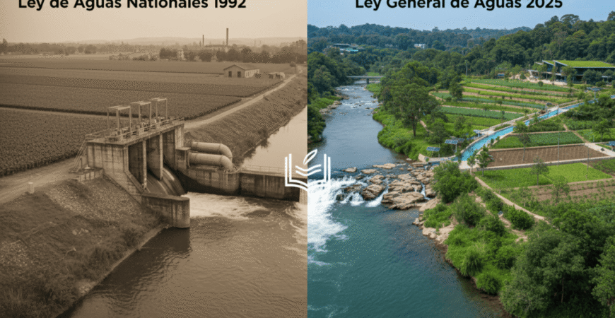 Diferencias entre Ley de Aguas Nacionales 1992 vs Ley General de Aguas 2025